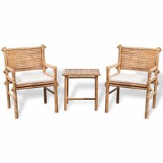 Záhradný bistro set 3ks bambusový