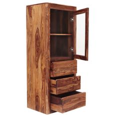 indickynabytok.sk - Vitrína Tina 60x150x45 indický masív palisander