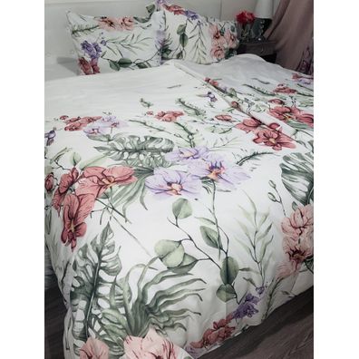 Obliečky bavlnené Tropic TiaHome - 1x Vankúš 90x70cm, 1x Paplón 140x200cm