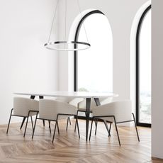 LED Luster na lanku HOOP LED/27W/230V pr. 50 cm 4000K lesklý chróm