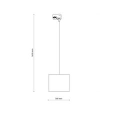 Luster na lanku do lištového systému TRACER 1xE27/15W/230V pr. 30 cm čierna/hnedá