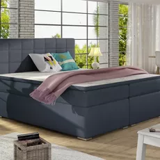 Posteľ Boxspring Alicia 200 x 180, modrá (látka - ba 09)