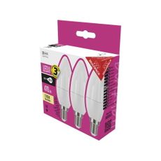 Súprava 3 LED žiaroviek EMOS Classic Candle Warm White, 5W E14