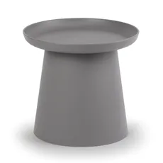 Plastový kávový stolík FUNGO, priemer 500 mm, sivý