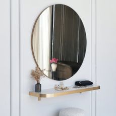 Kalune Design Kulaté nástěnné zrcadlo Gold 90 cm zlaté