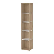 Knižnica v dekore duba v bielo-prírodnej farbe 41x205 cm Sign – Tvilum