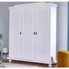 Šatníková skriňa Bastian, bielená borovica%