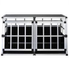 Hliníkový prepravný box pre psov XL | 89 x 70 x 51 cm