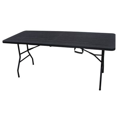 Autronic Záhradný stôl, kov, plast, čierna,AZ-K100 3 BK