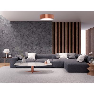 Vonkajšie stropné svietidlo so senzorom CLEO 3xE27/24W/230V pr. 40 cm medená IP54