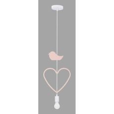 Bielo-ružové detské svietidlo s kovovým tienidlom Single - Candellux Lighting