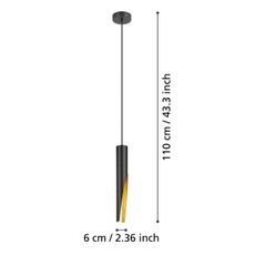 Eglo 900872 - LED Luster na lanku BARBOTTO 1xGU10/4,5W/230V čierna/zlatá
