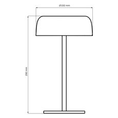 LED Stmievateľná stolná lampa TRYPOLIS LED/2W/5V USB 1800 mAh IP44 čierna