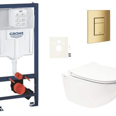 Závesný wc set do ľahkých stien / predstenová montáž Swiss Aqua Technologies Infinitio SIKOGRSIN11SCGL0