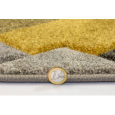 Flair Rugs , Behúň Hand Carved Nimbus Grey/Ochre, 80x230, žltá, chodba / predsieň