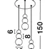 Dizajnový LED luster Perla 31 chróm