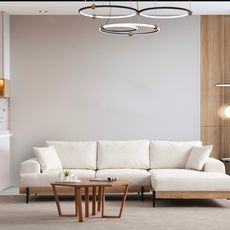 Elegantná rohová pohovka Eti 280 X 170 cm, pravá, biela
