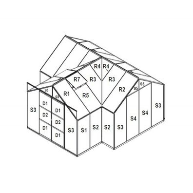 Náhradné zasklenie pre skleník VITAVIA SIRIUS PC 4 mm LG3048