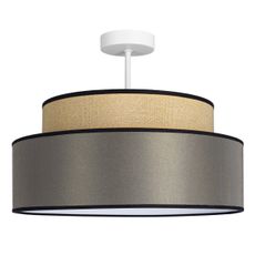 Prisadený luster GRACE 1xE27/60W/230V pr. 40 cm béžová/hnedá