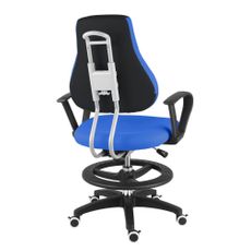 Detská rastúca stolička Neoseat KINDER — látka, čierna / modrá