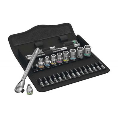 Wera 004018 Sada račňových kľúčov 1/4" 8100 SA 8 Zyklop Metal, prepínateľná (sada 28 dielov)