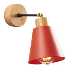 Nástenné svietidlo v červenej a prírodnej farbe ø 14 cm Manavgat – Opviq lights