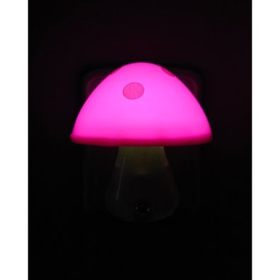 LED Detské nočné svetlo so senzorom súmraku LED/0,5W/230V muchotrávka