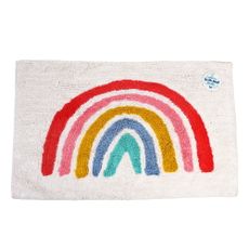 Biela kúpeľňová predložka 83x52,5 cm Rainbow – Rex London