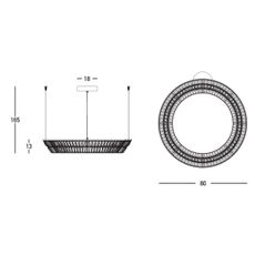 Zambelis 23048 - LED Krištáľový luster na lanku LED/55W/230V 3000K mosadz