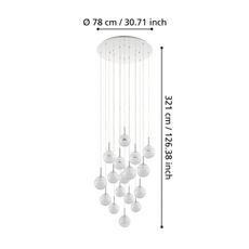 Eglo 39547 - LED Stmievateľný luster na lanku MONTEFIO 17xLED/5W/230V
