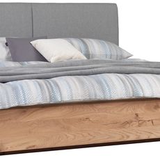 Valnatura POSTEĽ, 180/200 cm, drevo, textil, sivá, farba duba
