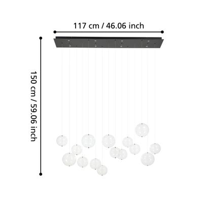 Eglo 390334 - LED Stmievateľný luster na lanku ESPARDELLO 8xLED/4,2W/230V 3000K