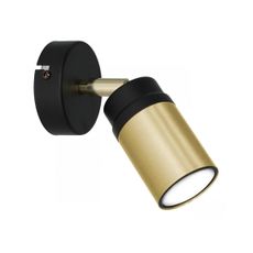Nástenné bodové svietidlo NEST 1xGU10/8W/230V čierna/mosadz