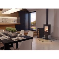 Kratki AB S N DR - Krbové oceľové kachle 8kW 150mm