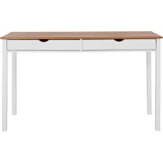 Bielo-hnedý pracovný stôl Støraa Gava, dĺžka 140 cm