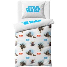 Obojstranné bavlnené posteľné obliečky Star Wars - Hviezdne vojny - motív Baby Yoda - 100% bavlna - 70 x 90 cm + 140 x 200 cm