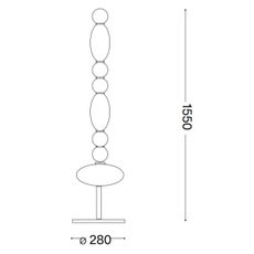 Ideal Lux - LED Stojacia lampa LUMIERE LED/58W/230V