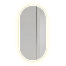 Tutumi Oválné dotykové zrcadlo s LED osvětlením OVL I. 50x100 cm zlaté