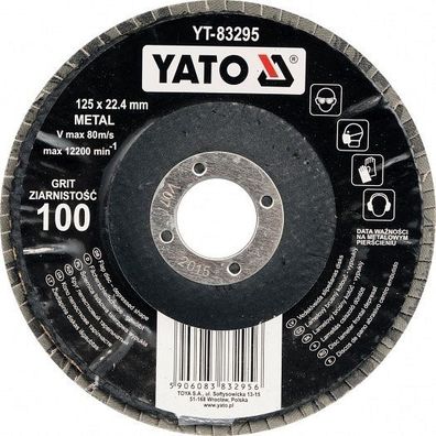 Kotúč lamelový korundový 125 x 22,2 mm vypuklý brúsny P120 - YT-83296