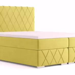 Posteľ Boxspring Royal, 200x180, žltá (Mono 236)