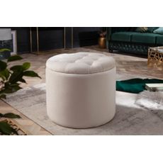 Estila Zámocká luxusná béžová taburetka Modern Barock s úložným priestorom 50cm