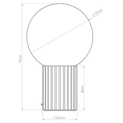 Sollux SL.1711 - Stolná lampa HALO 1xG9/8W/230V pr. 12 cm biela