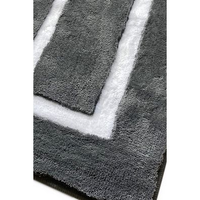 SADA 3x Kúpeľňová predložka 60/60/100 cm antracit