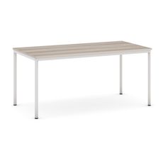 Jedálenský stôl, 1600 x 800 mm, sivá podnož, dub prírodný