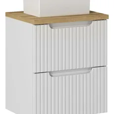 Comad Závěsná skříňka Nova White Gaja I s deskou a umyvadlem 50 cm bílá/dub evoke