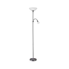 Eglo 93917 - Stojacia lampa UP 2 1xE27/60W/230V + 1xE14/25W/230V čierny chróm