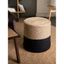 Čierny/v prírodnej farbe taburet Juta Gold Black – Hanse Home