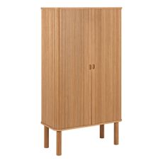 Skrinka v dekore duba s posuvnými dverami v prírodnej farbe 80x145 cm Langley – Actona