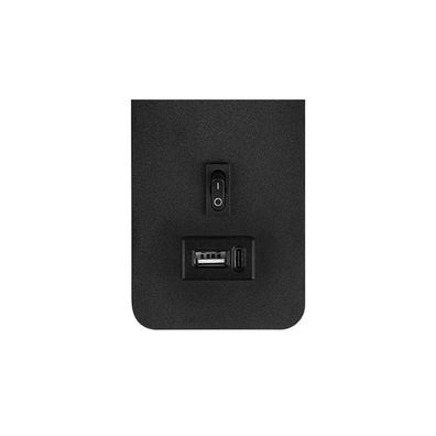 Nástenné bodové svietidlo s USB nabíjačkou 1xG9/35W/230V čierna/zlatá