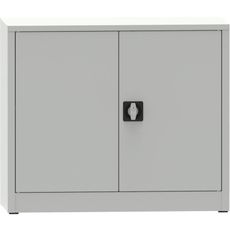 Dielenská policová skriňa na náradie KOVONA JUMBO, 1 polica, zváraná, 800 x 950 x 500 mm, sivá